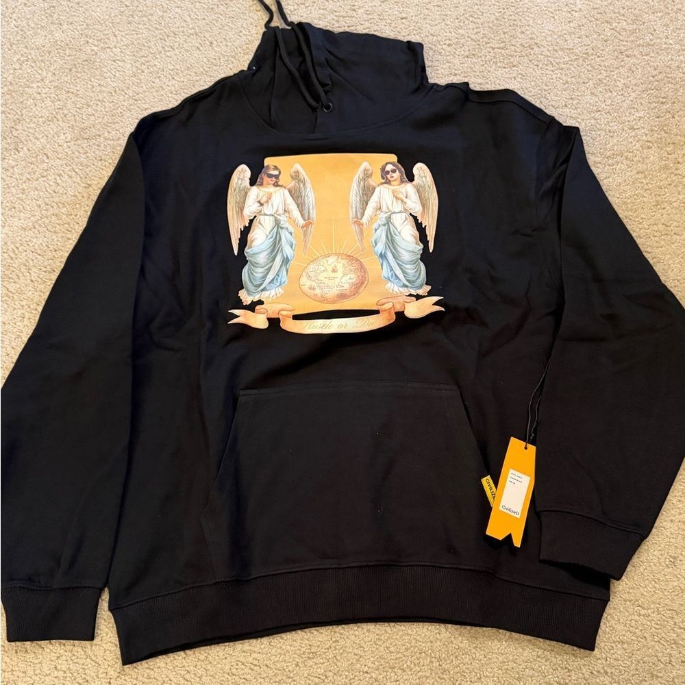 Civilized “Hustle or Die” Graphic Hoodie - black new with tags 2XL
